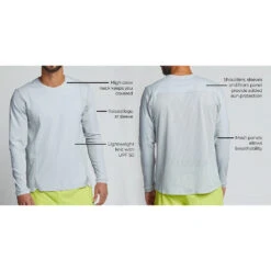 Men's Korsa Ventilate Long Sleeve UPF 50 Tee -BROOKS Shop 5wbyasj7zq