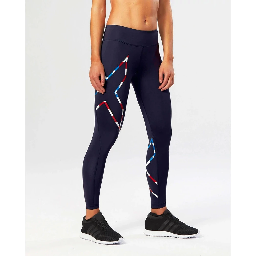 Women's 2XU Mid-Rise Compression Tights 1 Women's 2XU Mid-Rise Compression Tights