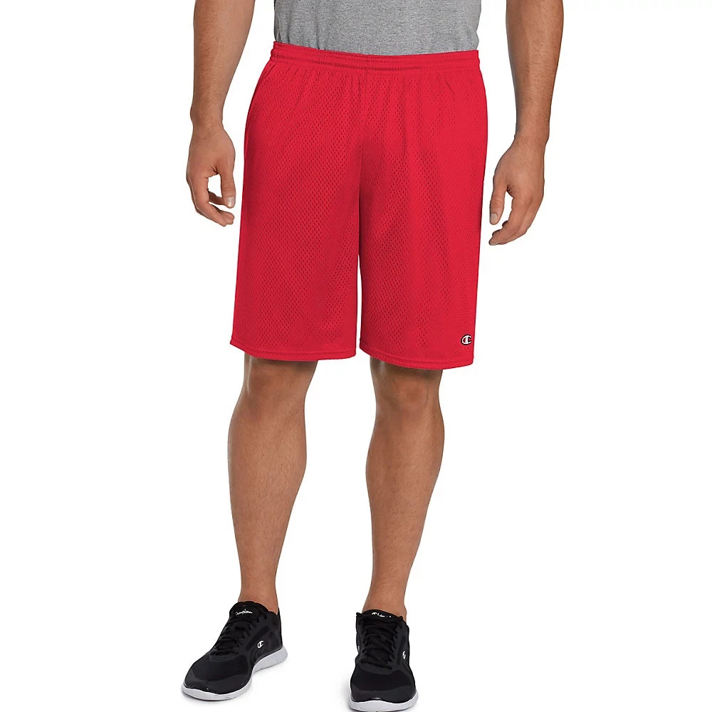 Men's Champion Long Mesh Shorts With Pockets 7 Men's Champion Long Mesh Shorts With Pockets - Image 7